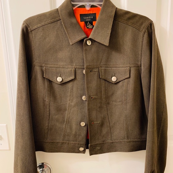 sandra sport Jackets & Blazers - Soft Finely Ribbed Silk “Uniform Green” Jacket